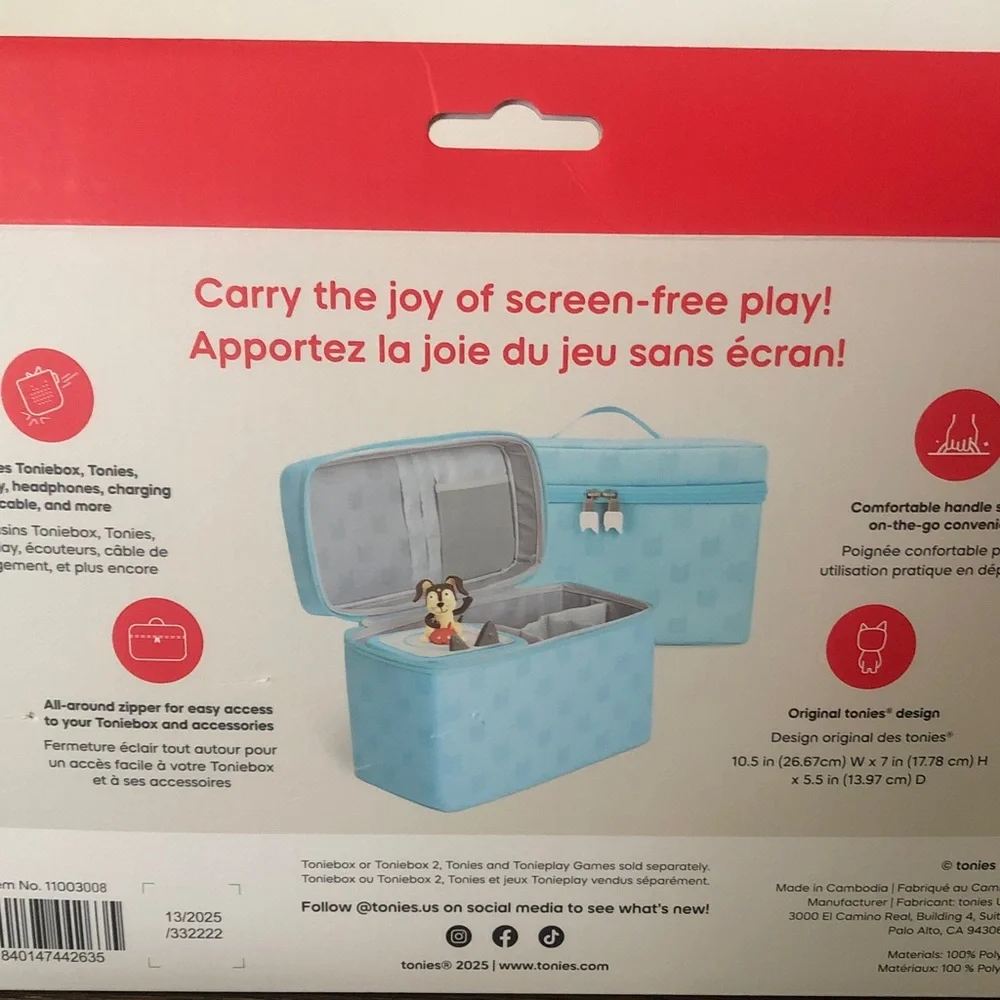Tonies carry case animal world Jurassic world trolls Toniebox new